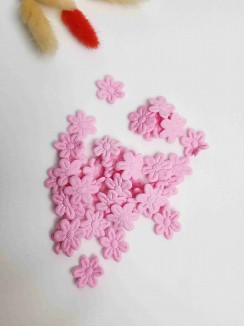 Цветочки тканевые 2 см (светло-розовый), 20штук